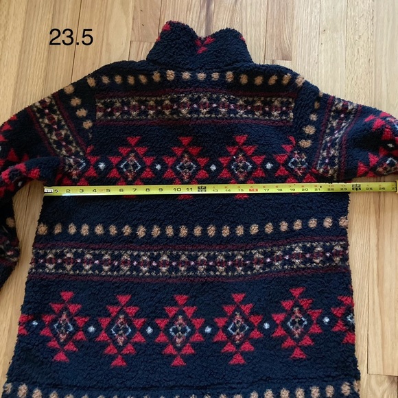 NWOT Sonoma Nordic Sherpa multi color Half Zip Popover size XL - Picture 11 of 12